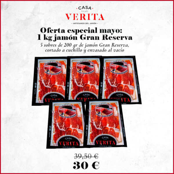 Oferta especial: 1 kg jamón Gran Reserva