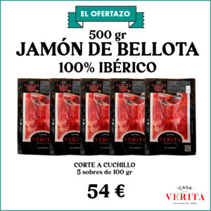 El ofertazo: 500 gr de jamón de bellota 100% ibérico