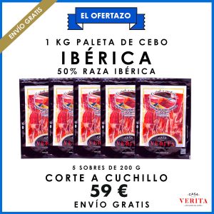 El ofertazo: 1 kg de paleta de cebo ibérica 50% r.i. loncheada | ENVÍO GRATIS